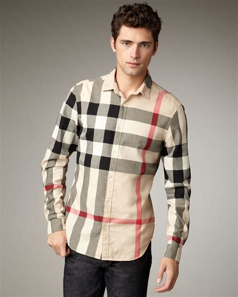 burberry brit mens shirt sale|burberry men's shirts 3x.